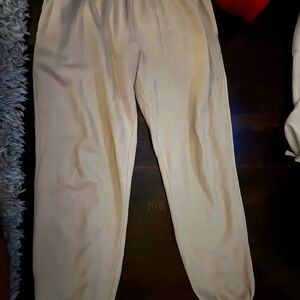 Brandy Melville Cream Track Pants